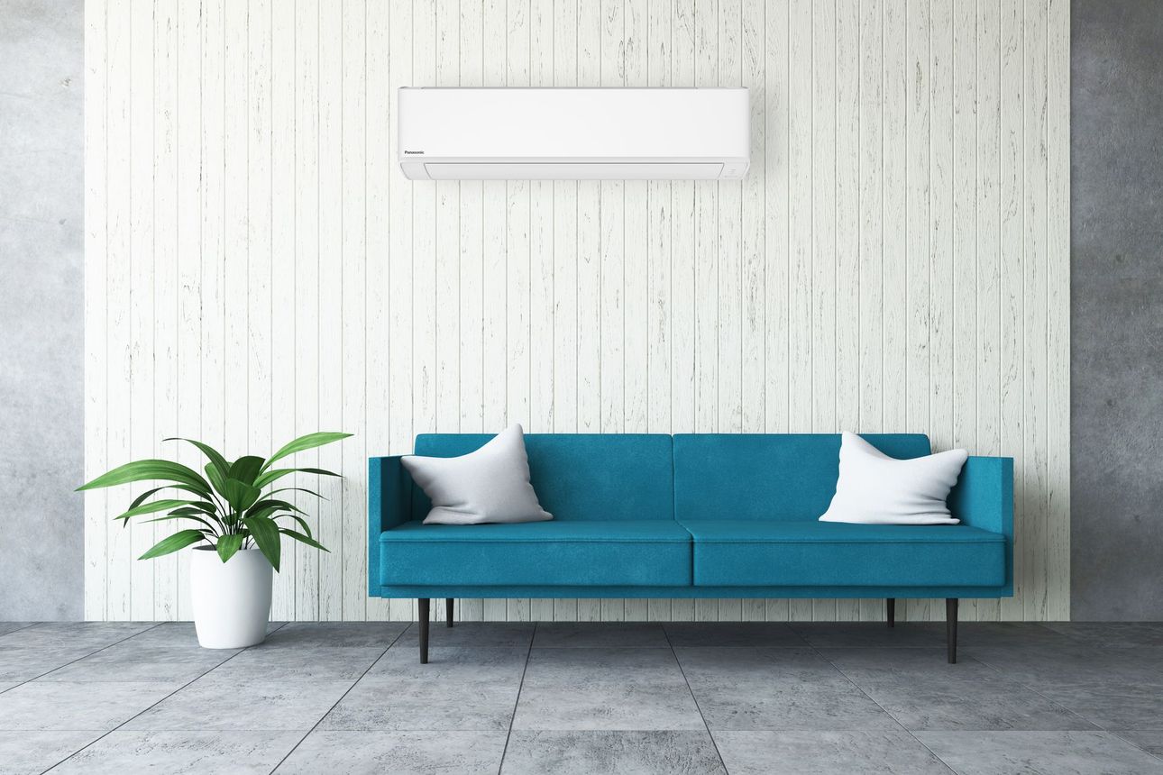 Panasonic Aero Z Series heat pump in a modern lounge