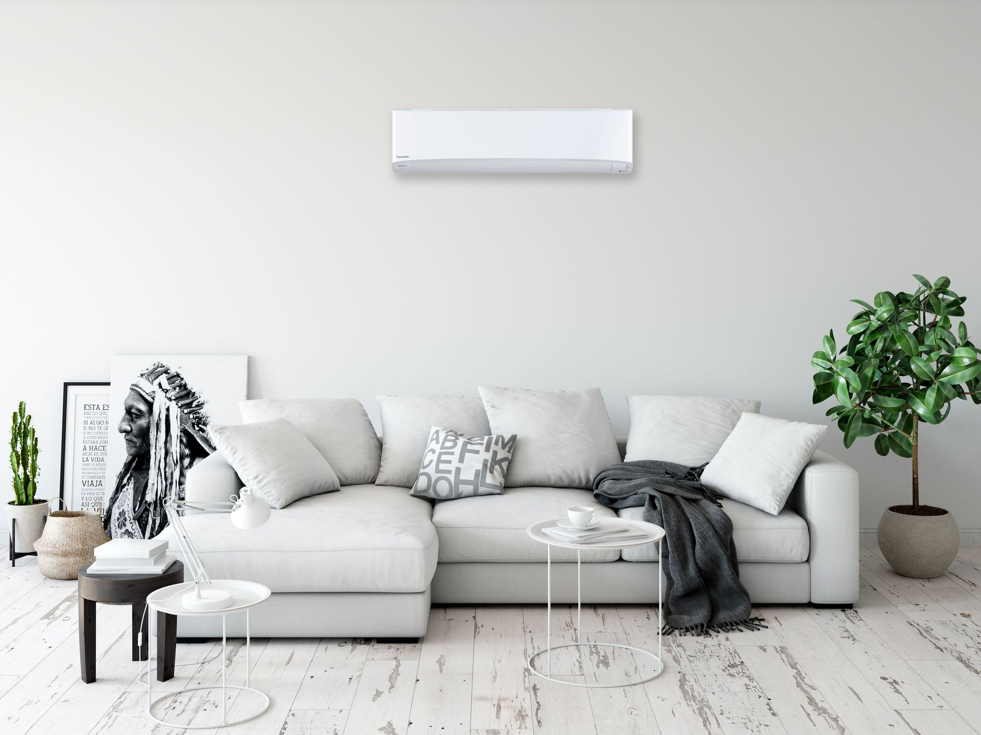 Panasonic Developer RZ Series heat pump in a modern lounge